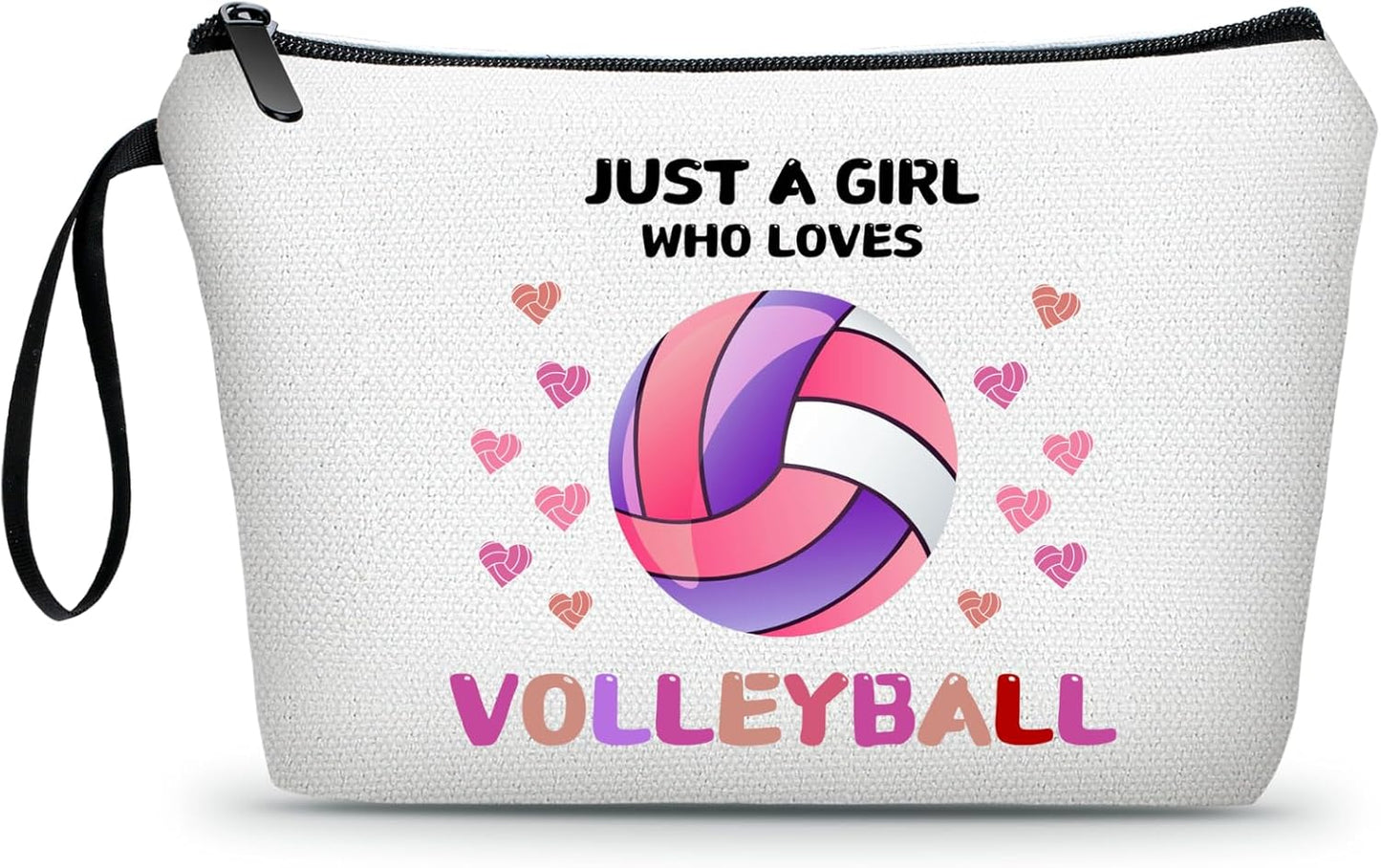 Volleyball Gifts for Teen Girls,Volleyball Gifts for Team,Volleyball Makeup Bag,Volleyball Stuff,Small Cosmetic Bag,Birthday Gifts for Friends Female,Volleyball Gifts
