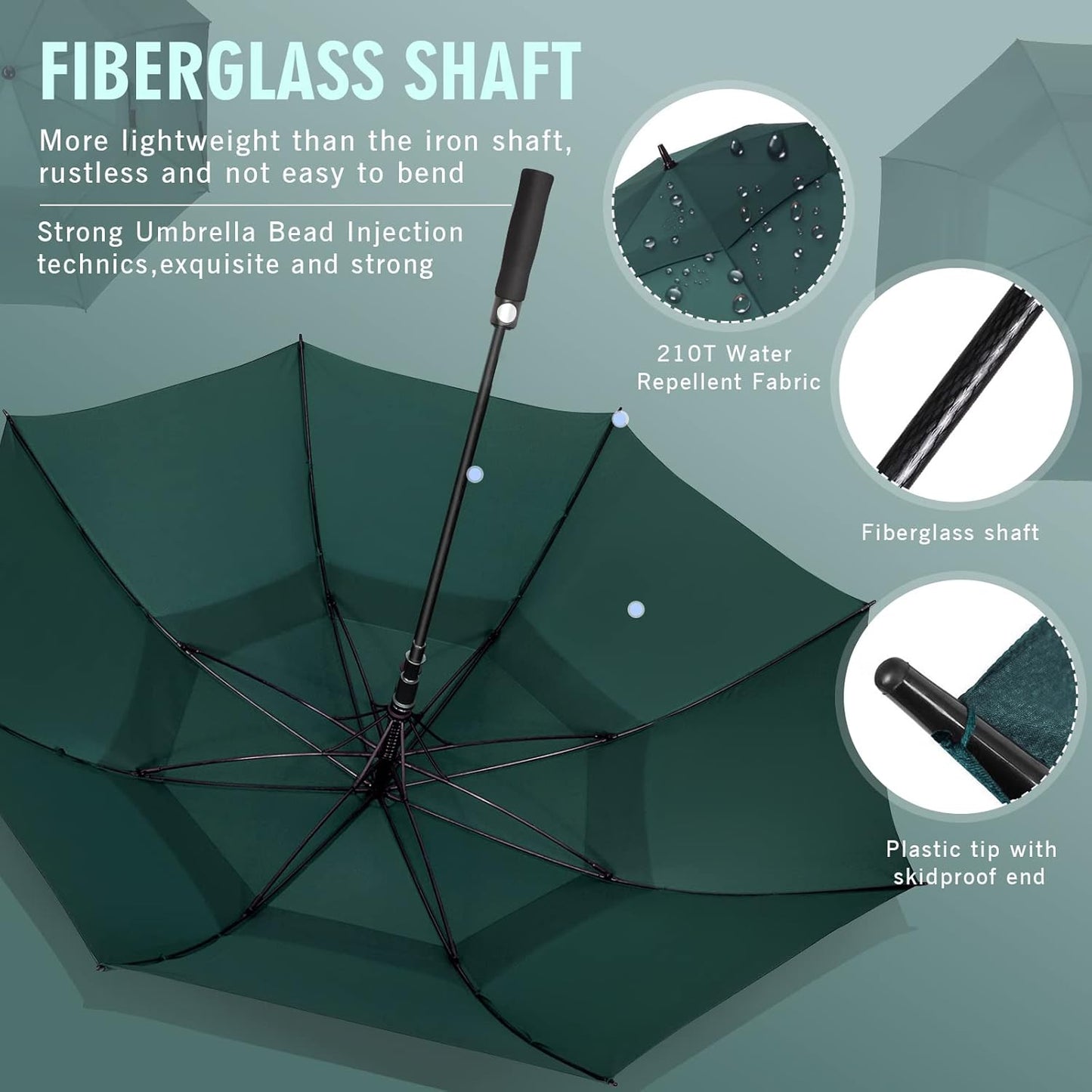 ZOMAKE Golf Umbrella Windproof, Extra Large Oversized Heavy Duty Double Canopy for Rain, Sports