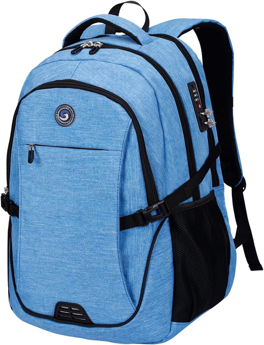 SHRRADOO Anti Theft Laptop Backpack Travel Backpacks with usb Charging Port for Women Men High