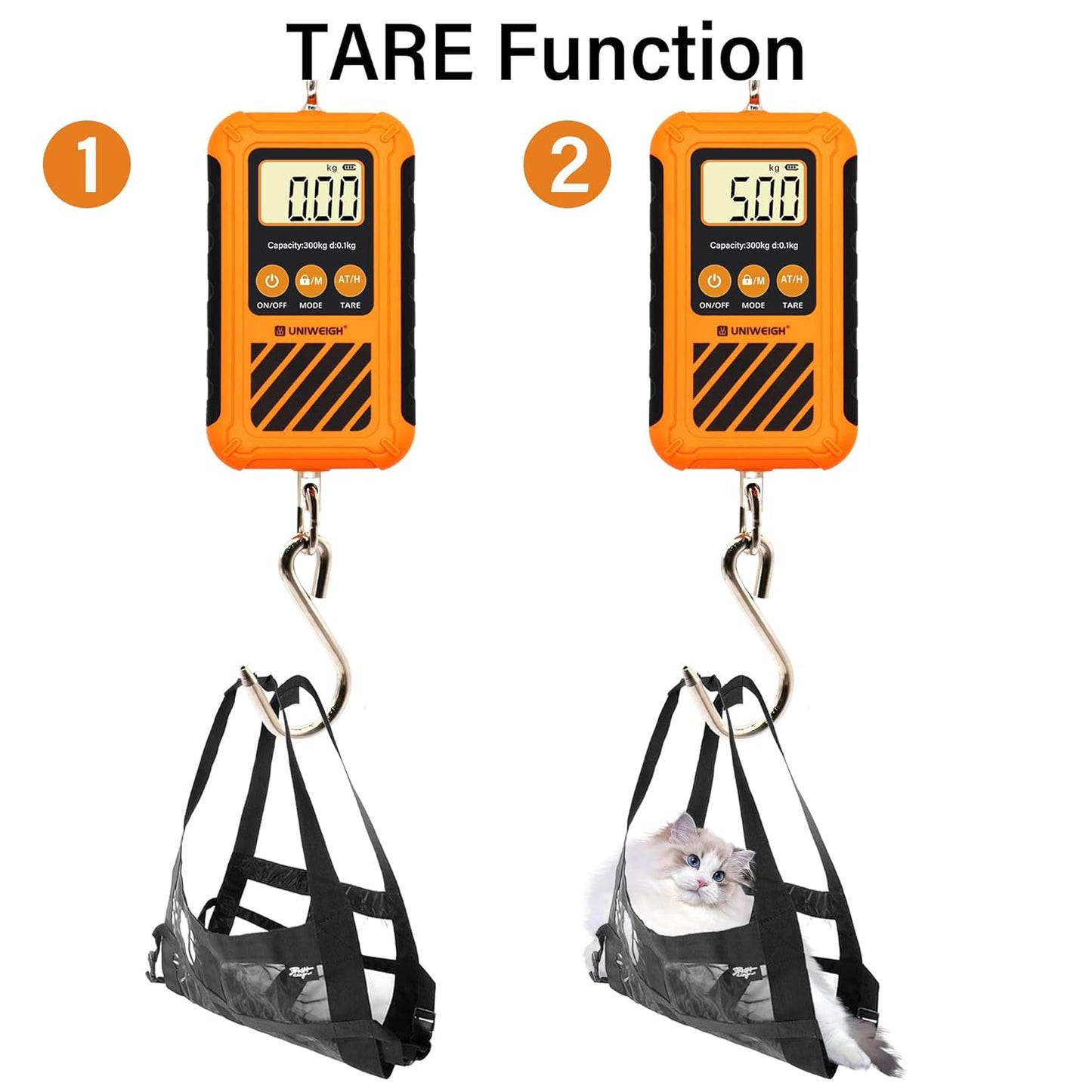 Digital Luggage Scale,Portable Hanging Bag Scale for Travel,Suitcase Weight Scale with Comfortable Handle and Large Hook,Duty Crane Scale with 660LB/300KG for Hunting and Fishing