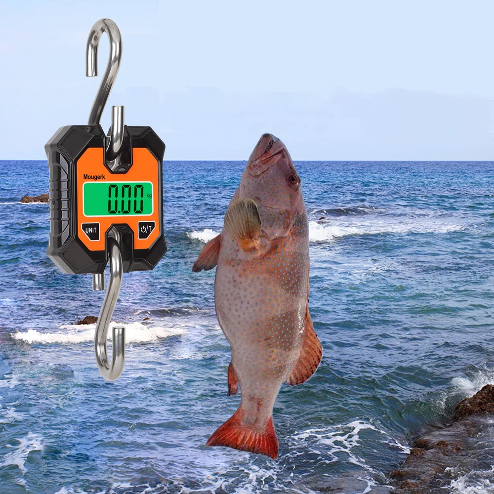 Digital Hanging Scales Portable Heavy Duty Crane Scale 100 kg 200 lb 2 AAA Batteries(Not Included)
