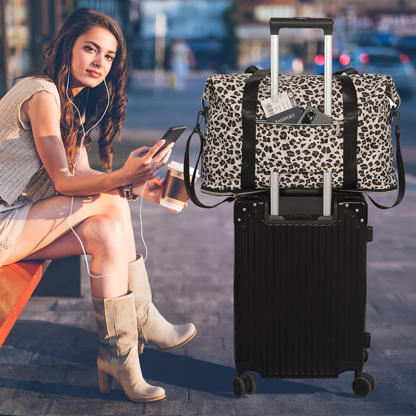 Expandable Travel Duffle Bags Weekender Overnight Bags for Women Men Hospital Bag for Women Labor
