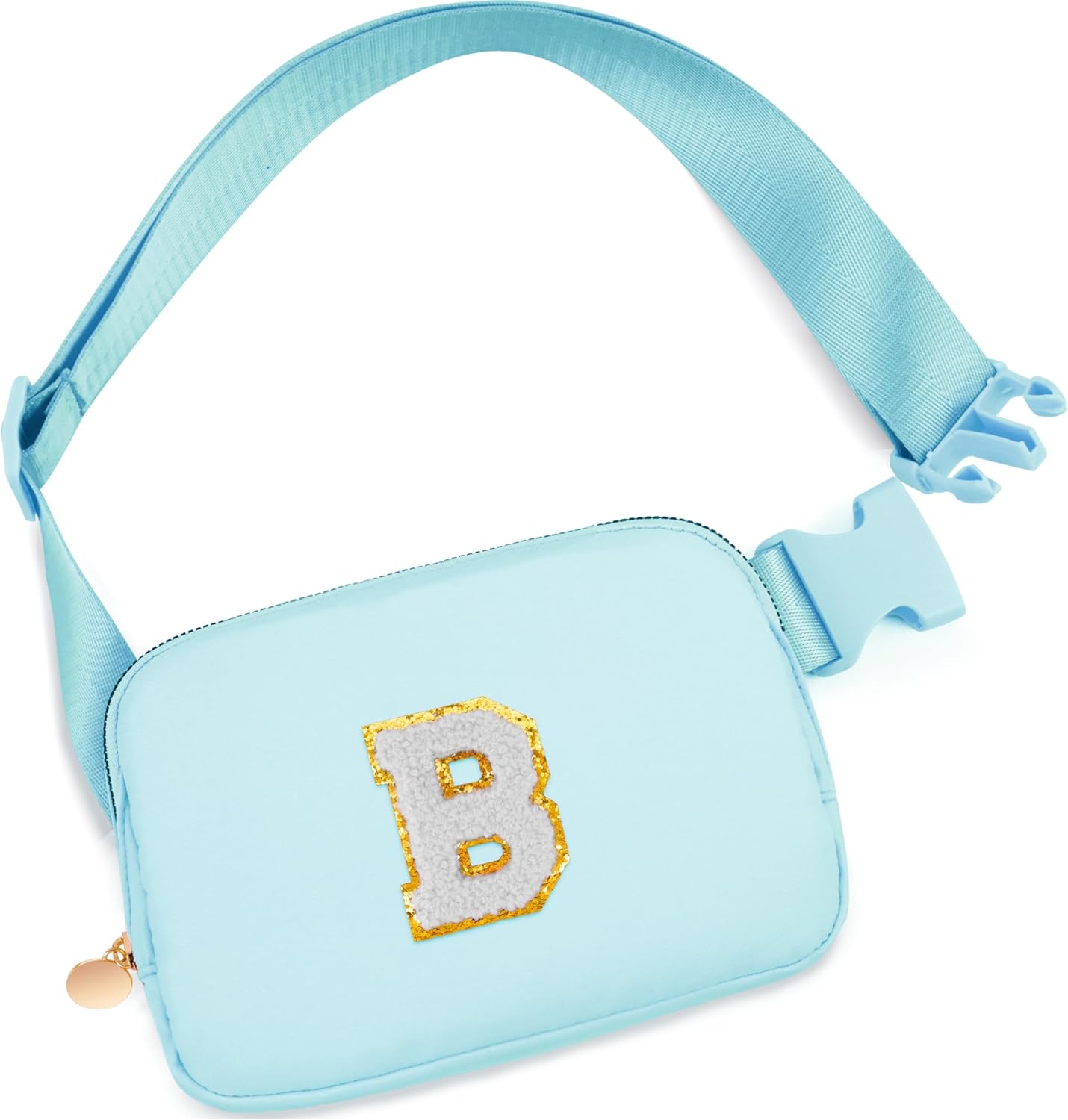 Birthday Gifts for 4 5 6 7 8 9 10 11 12 Year Old Girls,Gifts for Teens Kids Daughter Sister Her,Fanny Pack Belt Bag Crossbody Bags Cute Stuff for Girls Women Teen | Initial White B,Blue Bag