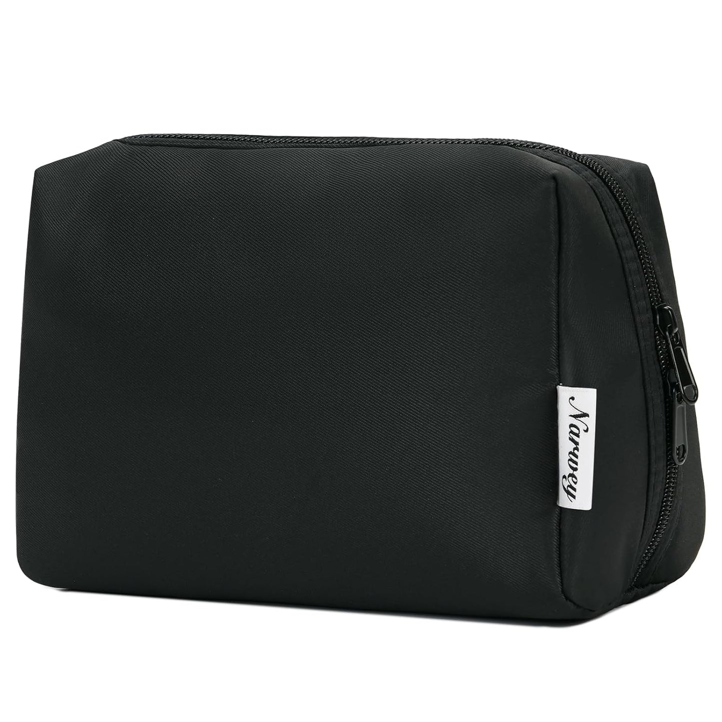 Narwey Travel Cosmetic Bag Organizer Toiletry Bag Make Up Bags with Compartments for Women Girls (Large, Black)
