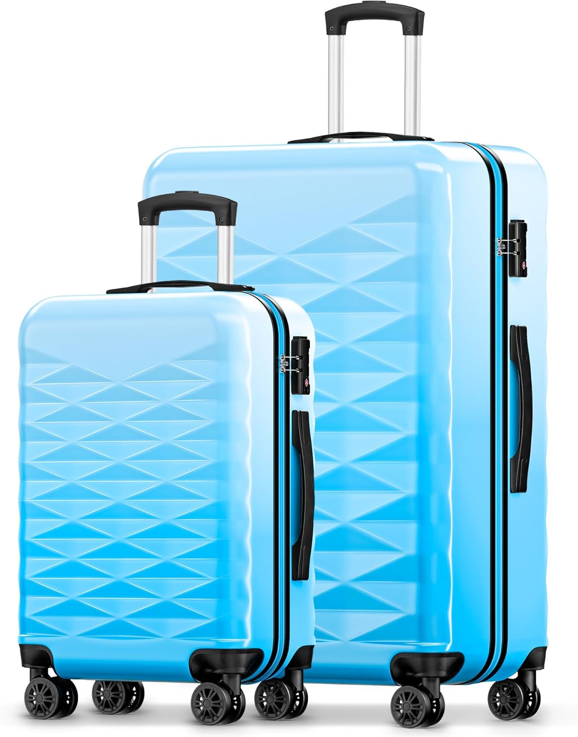 Suitour Luggage Sets 2 piece, Hardshell Lightweight Travel Suitcase with Spinner Wheel 20/28 inch Travel Suitcase set…