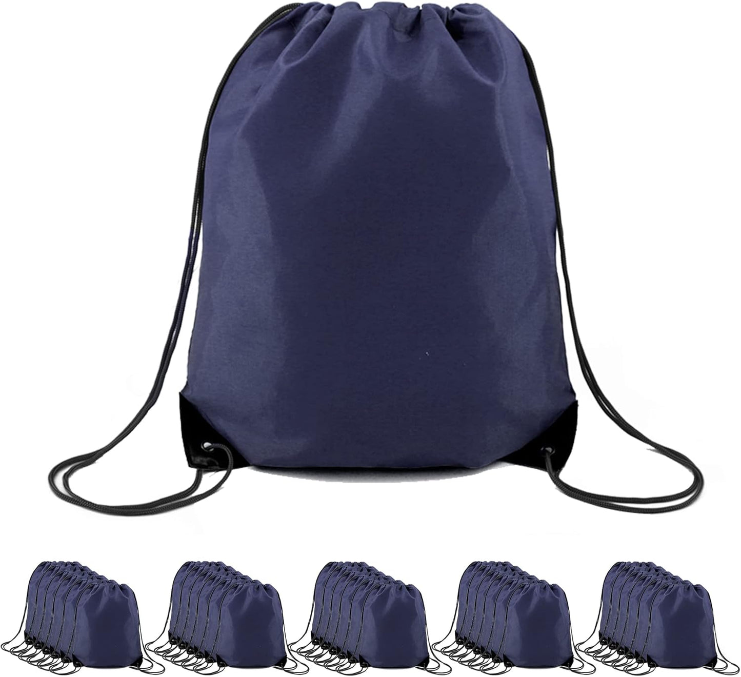 BeeGreen Drawstring Backpack Bags 20,30,50 Packs Reflective String Bags for Gym Sport Trip Cinch Sack DIY for Women Men