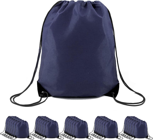 BeeGreen Drawstring Backpack Bags 20,30,50 Packs Reflective String Bags for Gym Sport Trip Cinch Sack DIY for Women Men