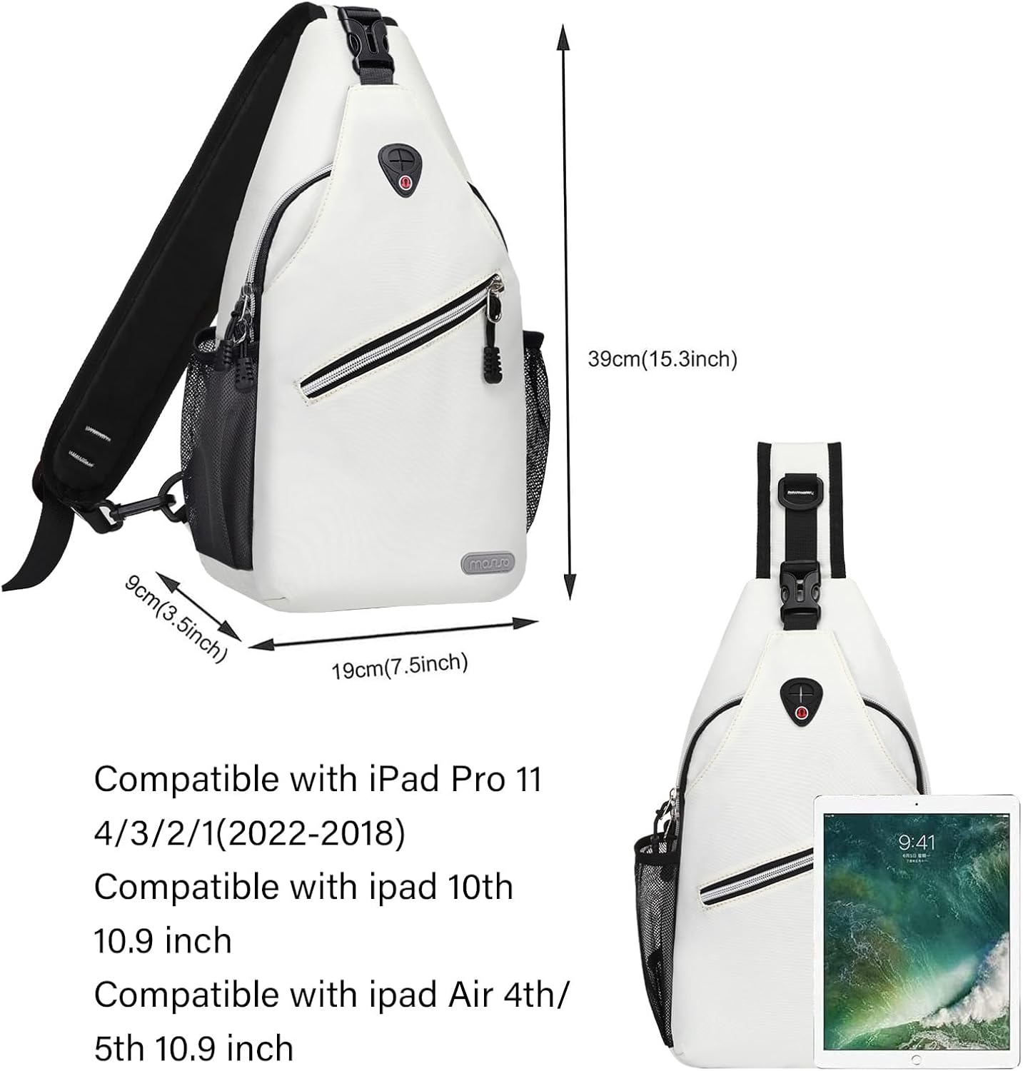 MOSISO Sling Backpack, Multipurpose Crossbody Shoulder Bag Travel Hiking Daypack