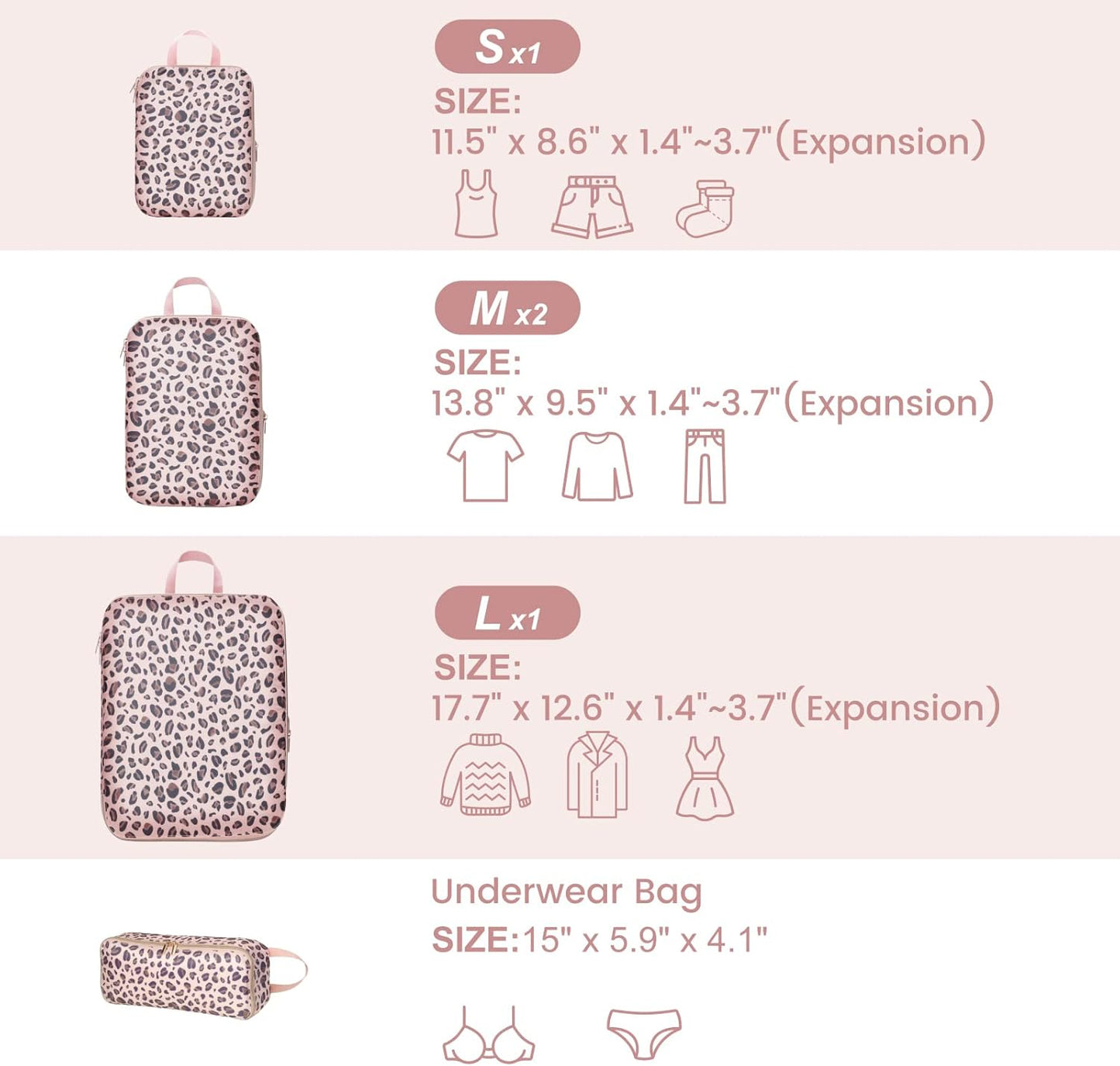 Cambond Compression Packing Cubes for Travel Women - Travel Bags Luggage Organizers Travel Essentials Compression Cubes for Travel Carry on Suitcases Organizer