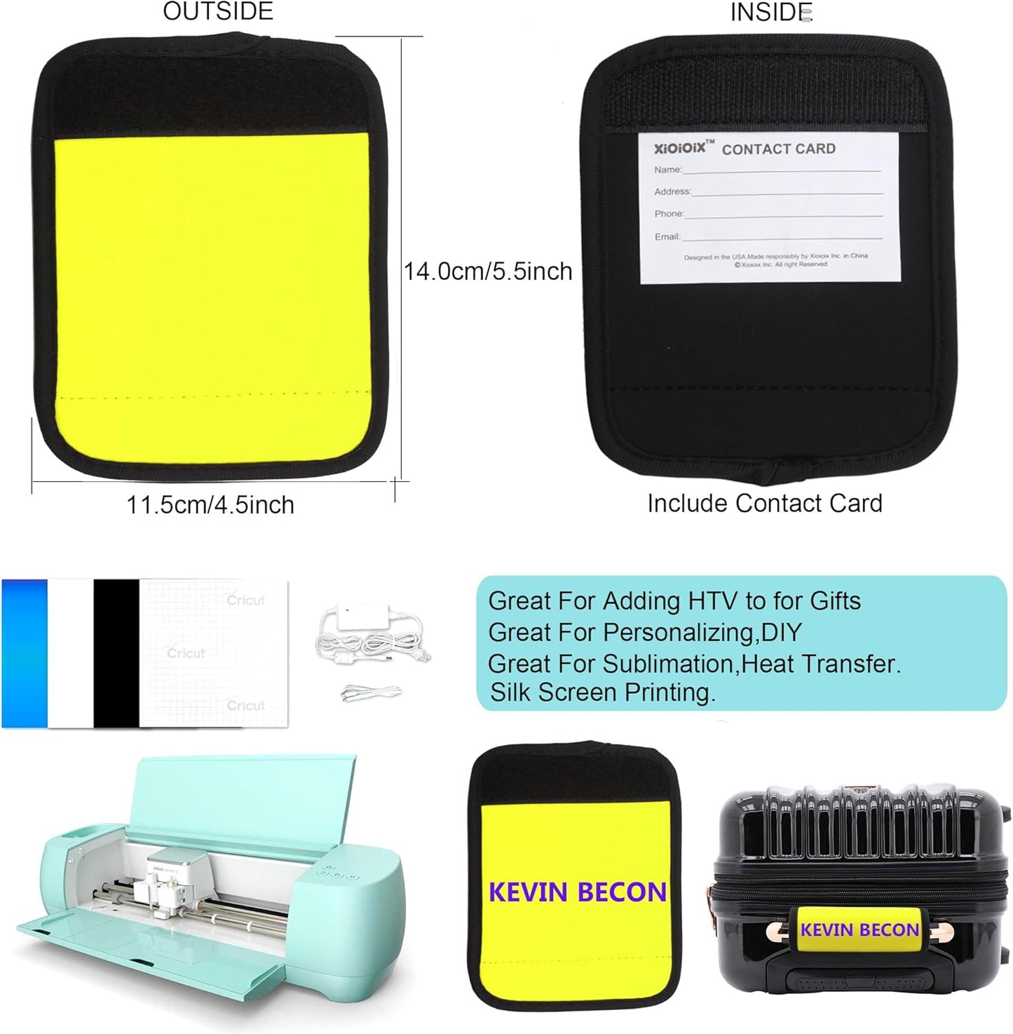 Luggage Handle Wrap-Neoprene Luggage identifiers for Suitcases Unique Bright Luggage