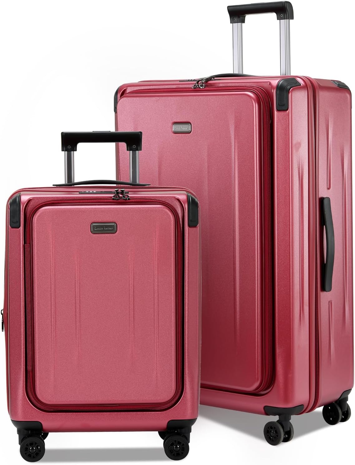 Premium Carry On Luggage, 20Inch&29 Inch Top Opening Airline Approved ABS+PC Hard Shell Suitcases with Silent Wheels, TSA Lock,Front Pocket and Wet-dry Separated Six-piece Set