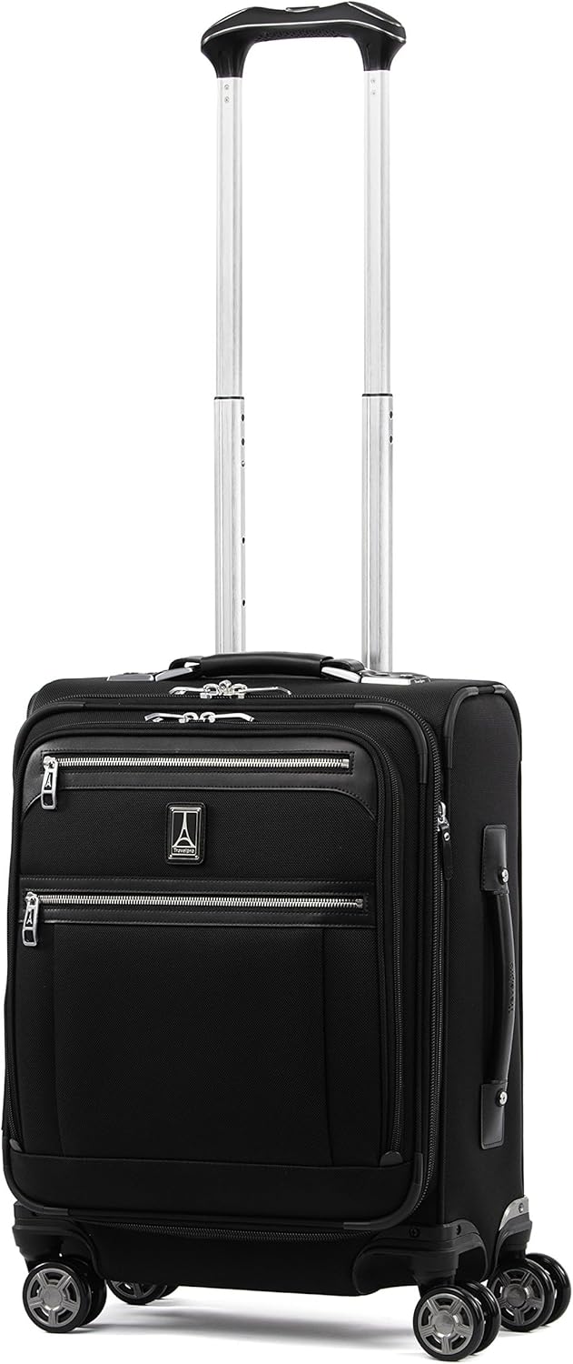 Travelpro Platinum Elite Softside Expandable Carry on Luggage, 8 Wheel Spinner Suitcase, USB Port
