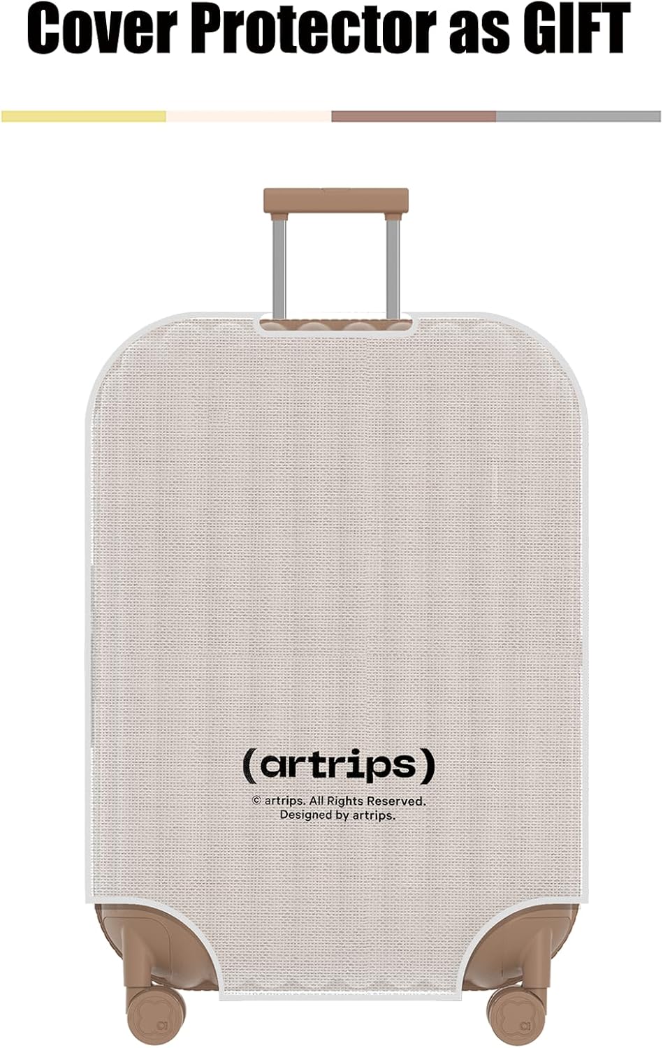 artrips Travel Luggage 28 inch,Large Suitcase with 8 Spinner Wheels,PC Lightweight Hardside Luggage,Travel Suitcase with Bread Design,TSA Lock,Brown,Large luggage hardshell 28-Inch,98L