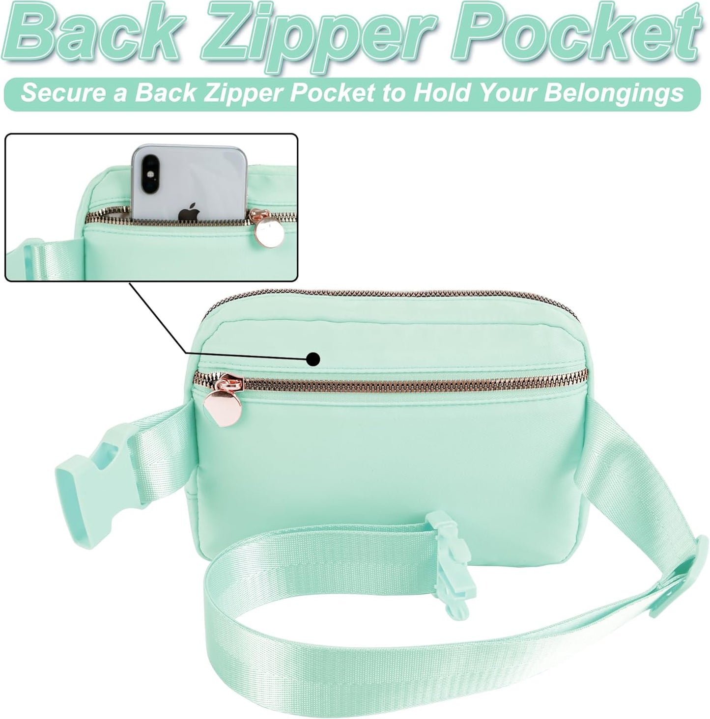 Belt Bag Fanny Pack Crossbody Bags with Initials Letter Patch Cute Stuff Birthday Gifts for
