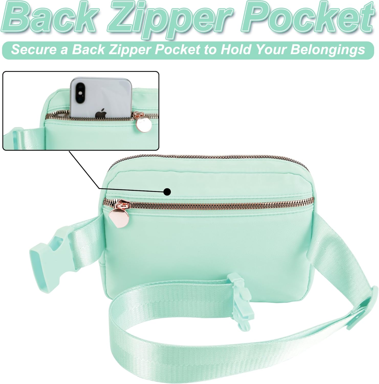 Belt Bag Fanny Pack Crossbody Bags with Initials Letter Patch Cute Stuff Birthday Gifts for