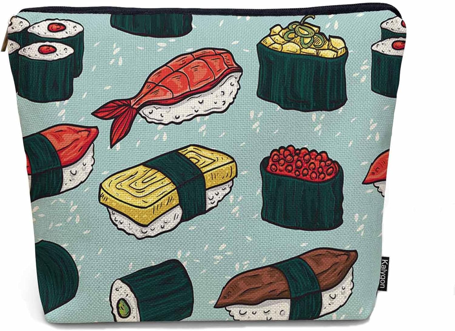 Sushi Cosmetic Travel Bag For Toiletries, Japanese Food Sushi And Rolls Makeup Bag Toiletry Bags