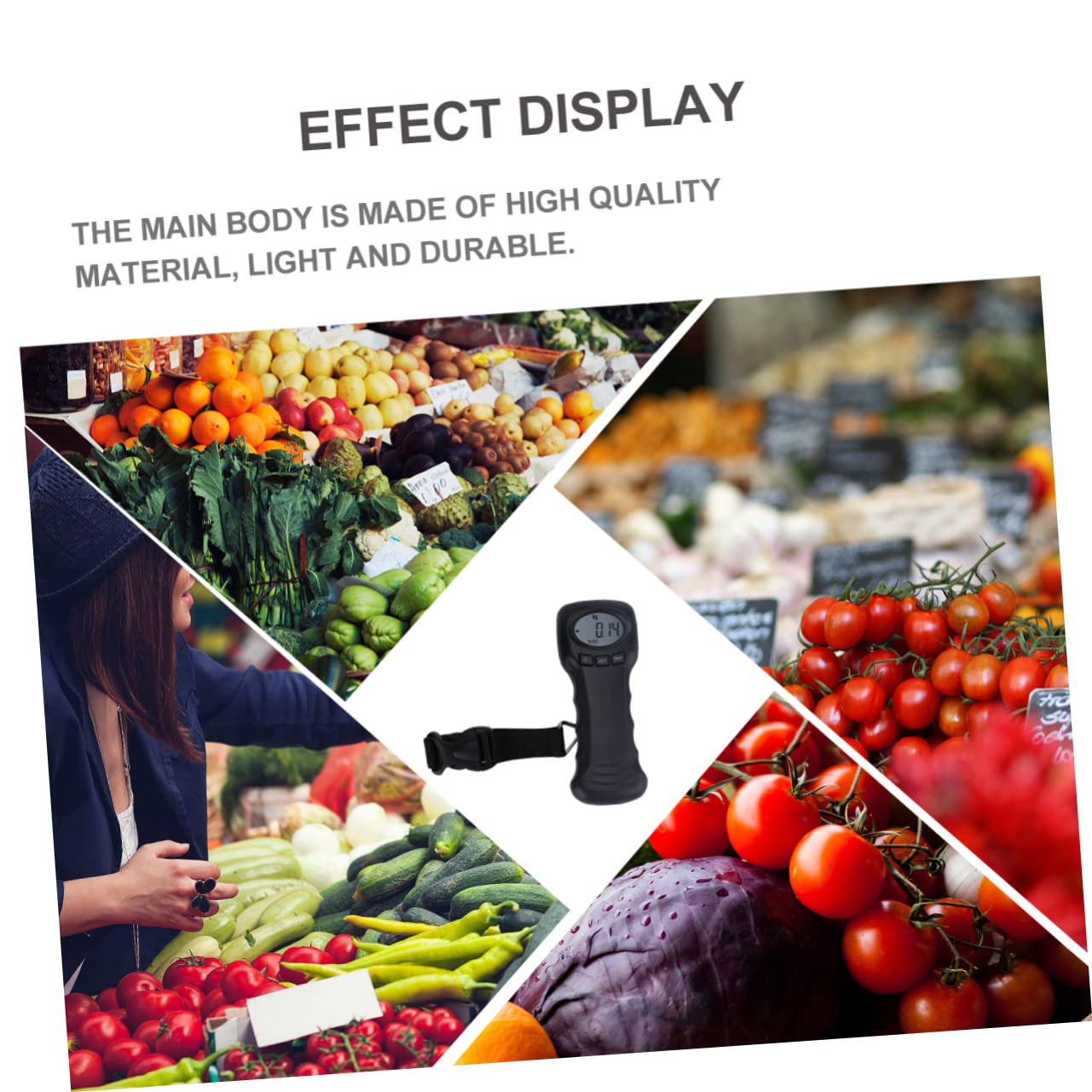 LIFKOME Travel Scale Luggage Weight Digital Luggage Scale Compact and Convenient for Fishing Portable Backlit (Black)