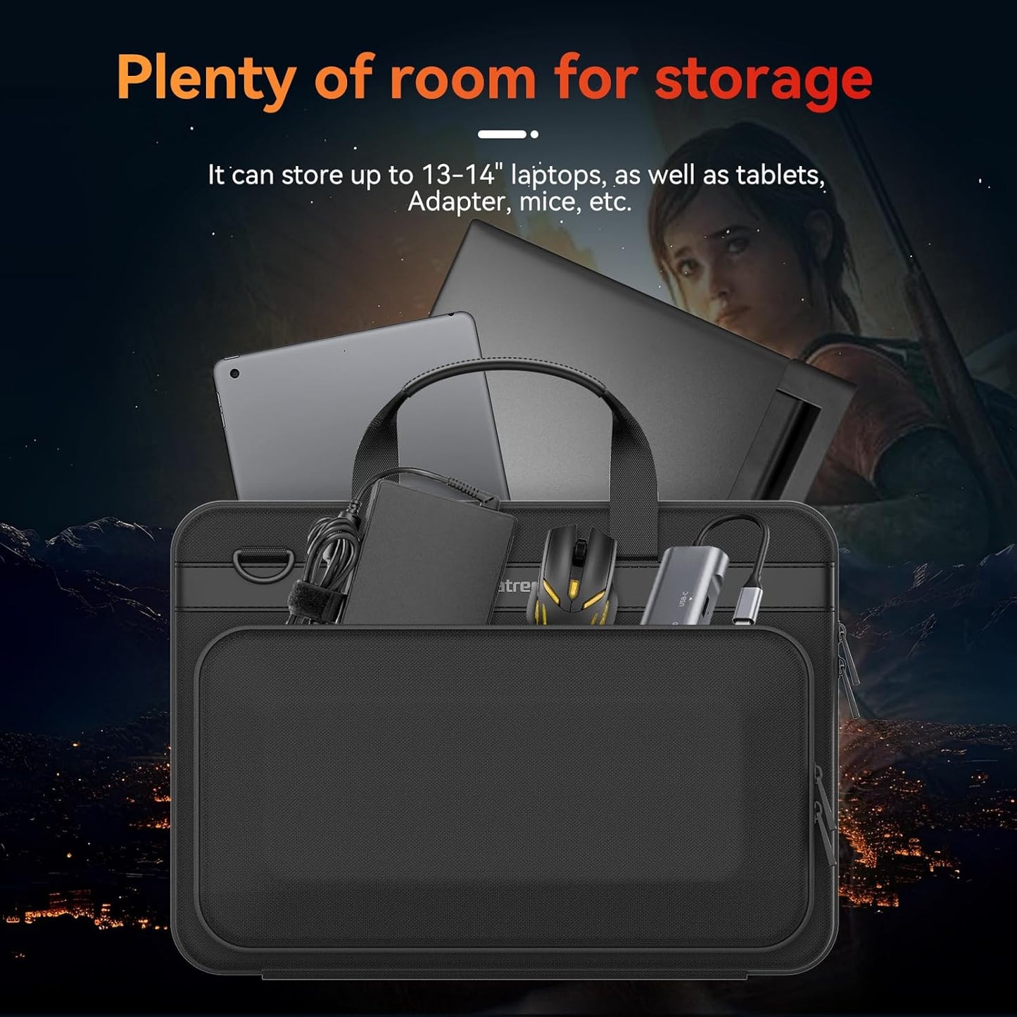 Smatree Hard Shell Laptop Bag for 13.4 inch ASUS ROG Flow Z13 2025/2023/2022 Gaming Laptop, for 13.4 inch ROG Flow X13 2023, for 14 inch ASUS TUF Gaming A14 2024 Copilot+ PC Hard Carry Case (A460)