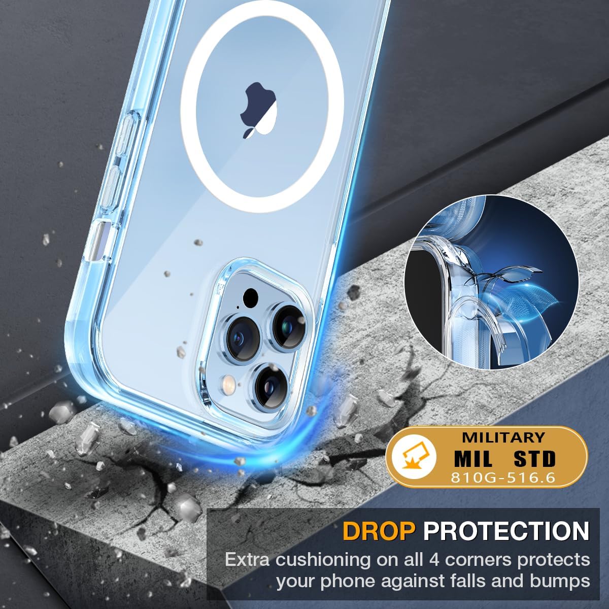 Miracase Magnetic for iPhone 13 Pro Max Case 6.7 inch, (Compatible with MagSafe) Upgrade Full-Body