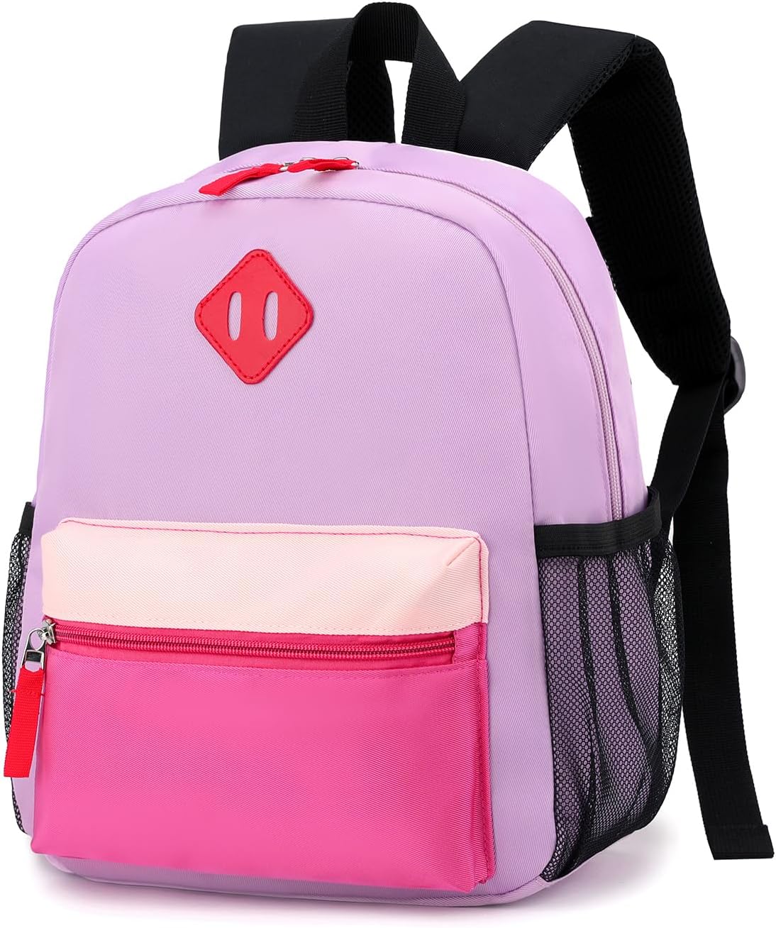 Toddler Backpack,12inch Preschool Backpack for Kids Boys and Girls 2-4 Kindergarten Preschool Bookbag with Chest Buckle (Taro Purple Pink, Small-12"H(not Fit Folder))