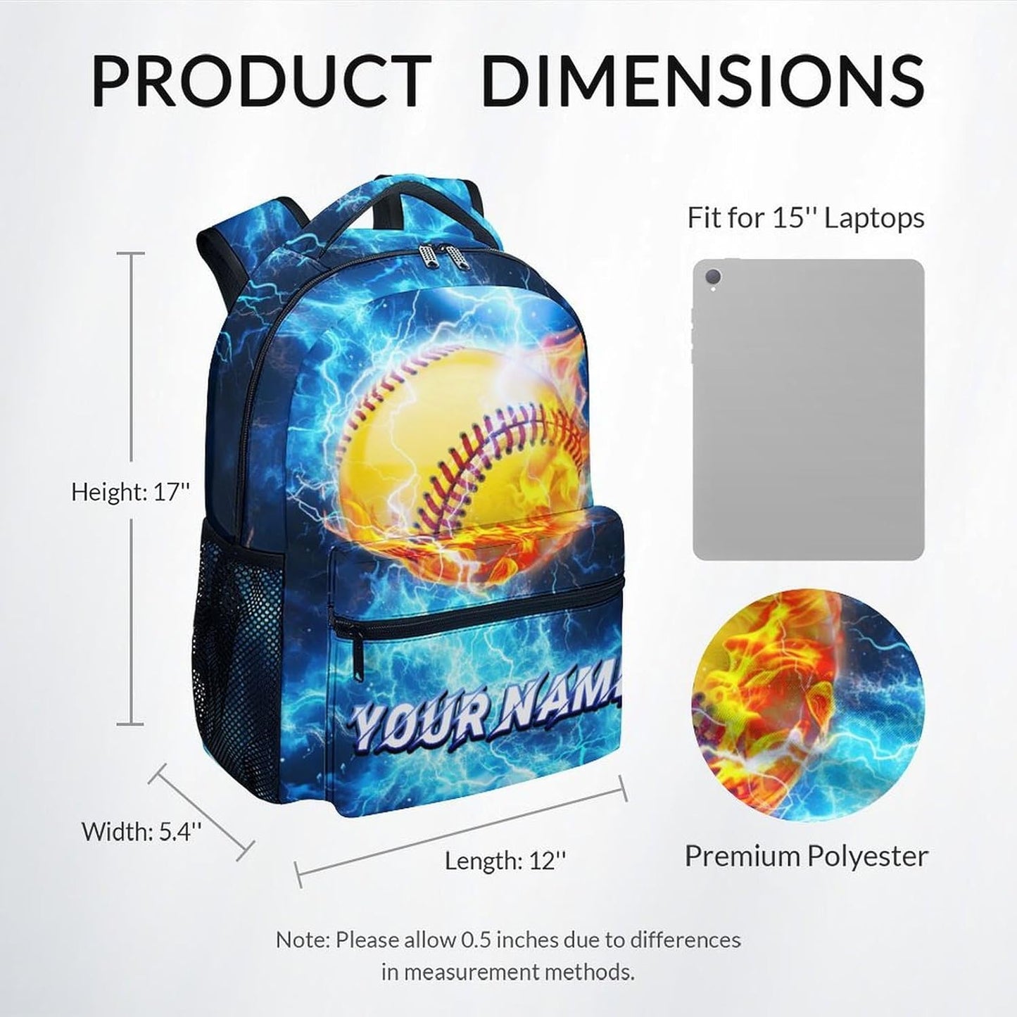 Personalized Backpack - Softball Backpacks for Girls - Custom Sports Bookbag for Youth - Cool