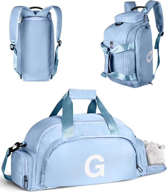 Daughter Birthday Gift, Initial Gym Bags with Shoe Compartment, Dance Bag for Girls, Monogram Kid Overnight Bags, Tween Girl Gifts Trendy Stuff-Carry on Travel Duffel (Letter G)