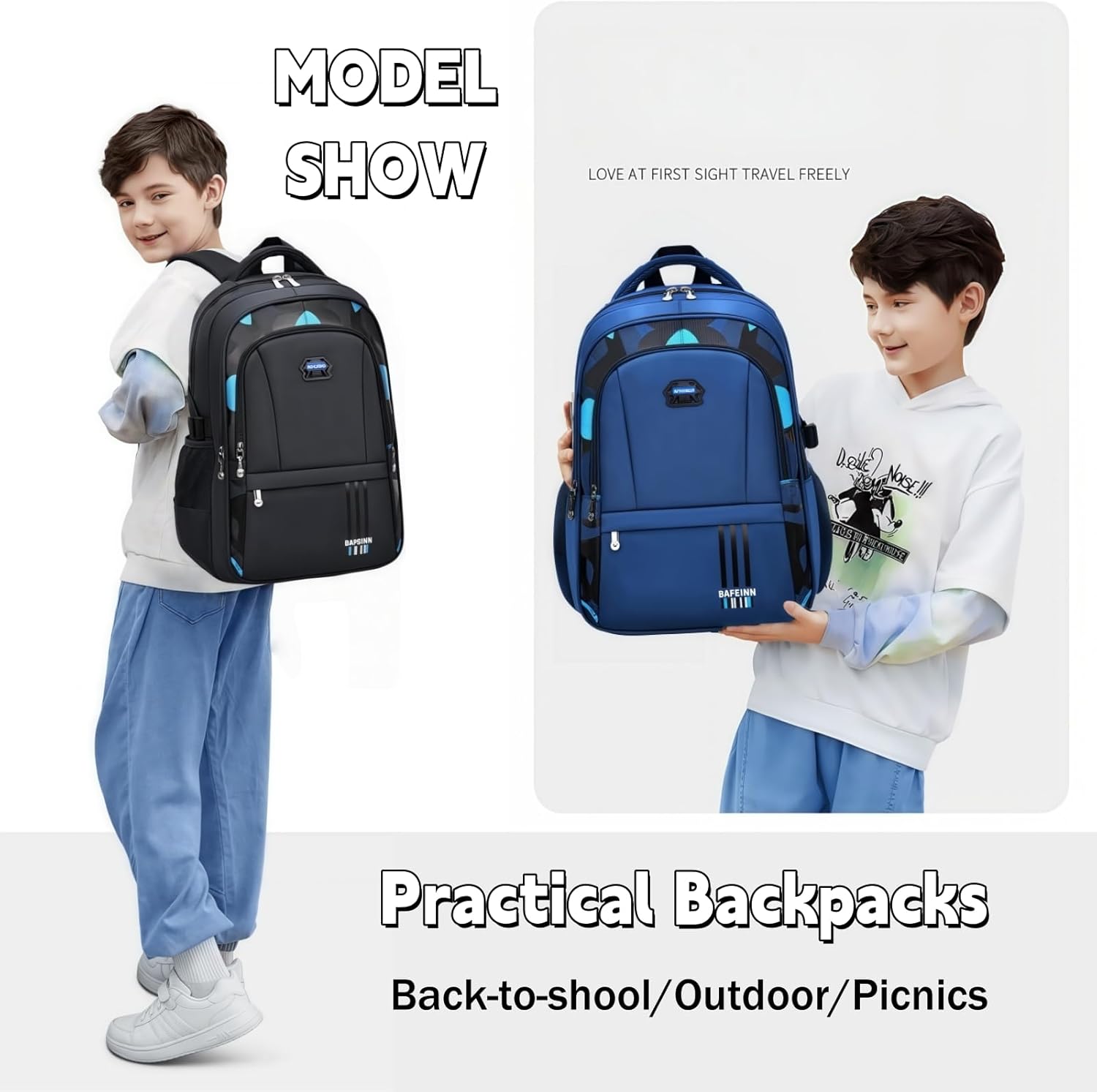 Mildame Kids Backpack for Boys, Camo School Backpacks for Middle Elementary School, Camouflage