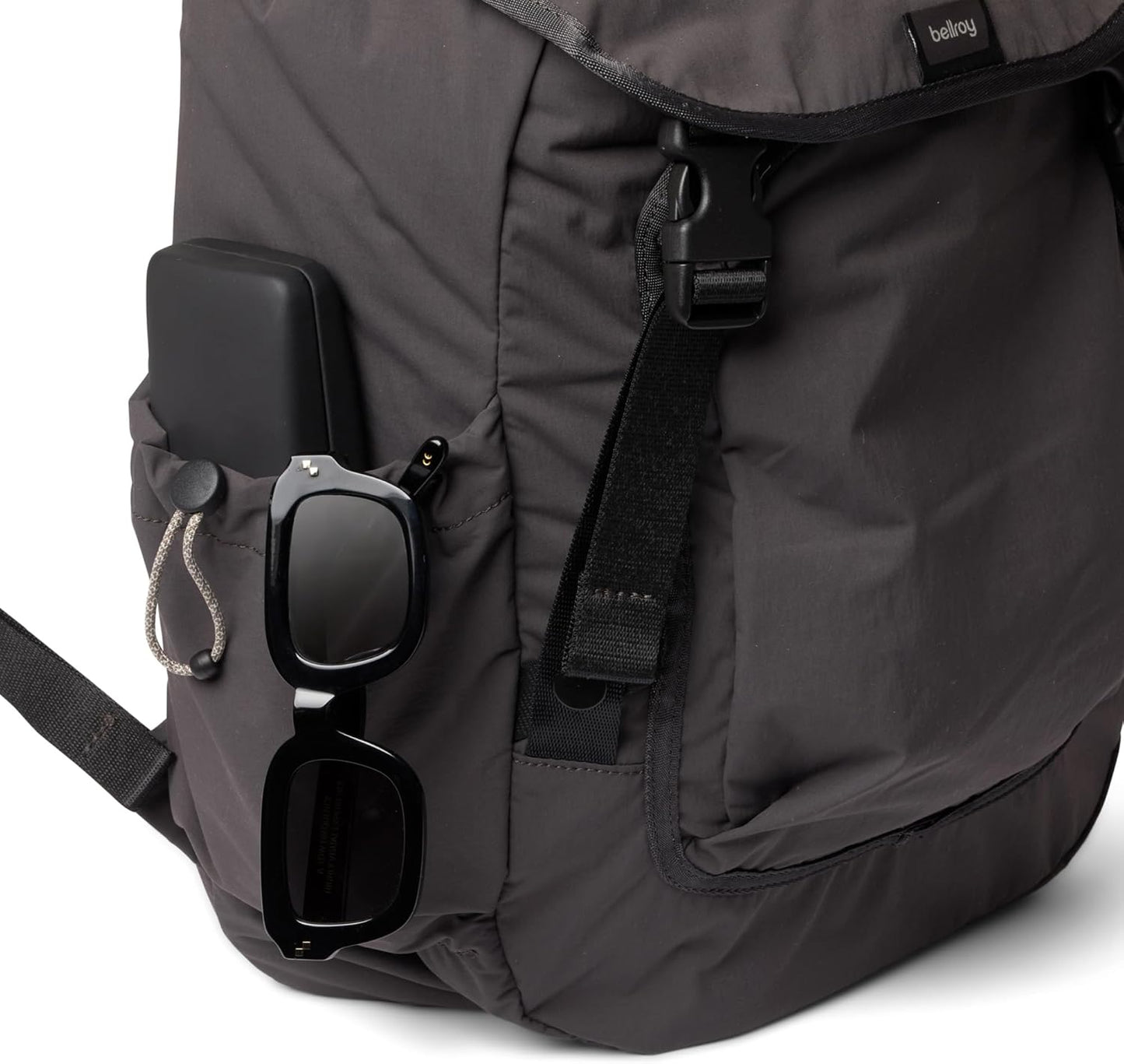 Bellroy Cinch Backpack (lightweight 20 liter backpack with external organization and adjustable shoulder straps) - Charcoal