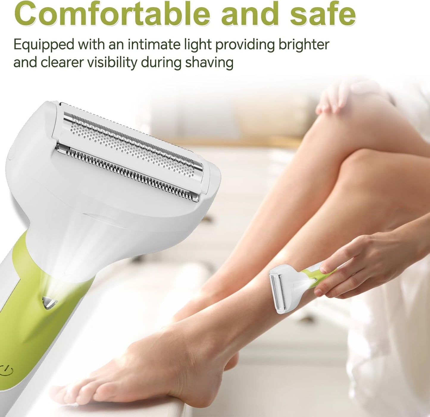 Electric Razors for Women, 4-in-1 Painless Shaver for Face, Bikini, Body & Underarms, Waterproof Cordless Foil Shaver for Wet/Dry Use with LED Light, USB Charging, Travel Bag
