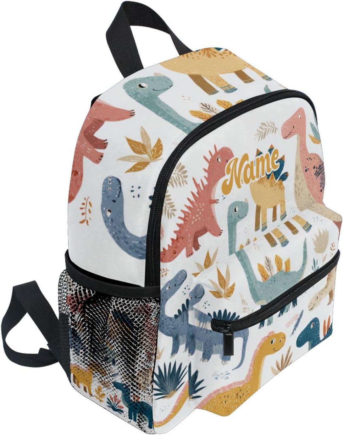 Custom Cute Dinosaurs1 Preschool Backpack for Toddler Boy Girl,Personalized Backpack with Name Text, Customization Kindergarten School Bookbags - M