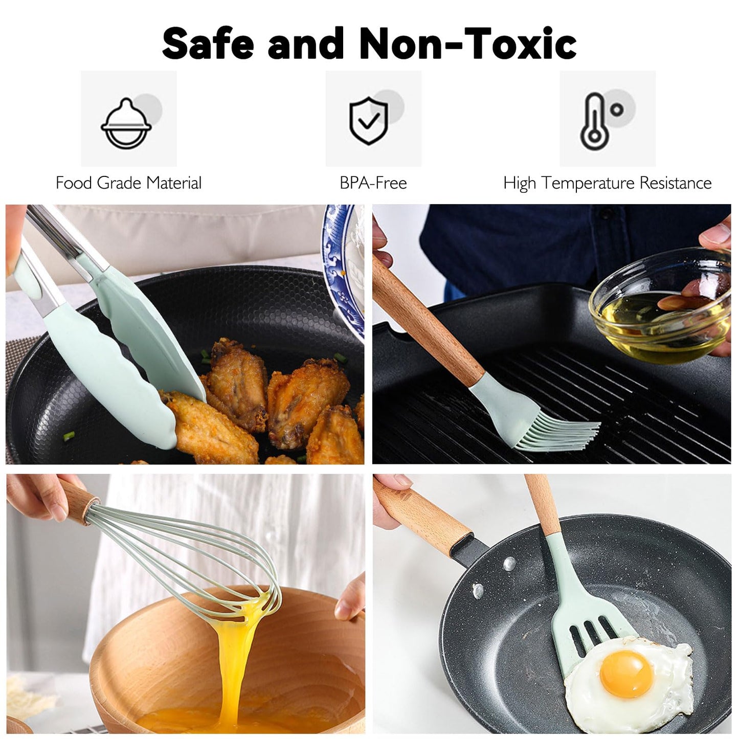 Camkinger Camping Cooking Utensils Set, Silicone Cookware for Travel BBQ