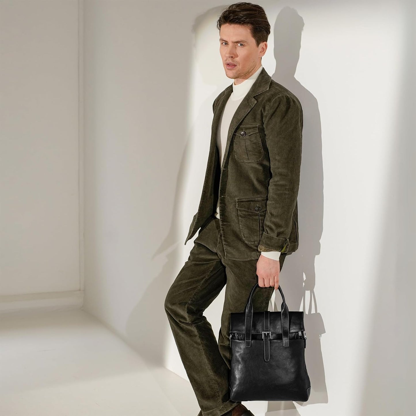 Time Resistance Leather Backpack - Business and Casual Backpack - Real Leather Backpack Made in Italy