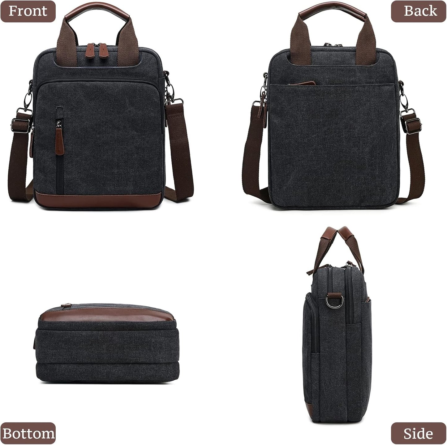 mygreen Small Canvas Crossbody Shoulder Bag Messenger Bag Work Bag