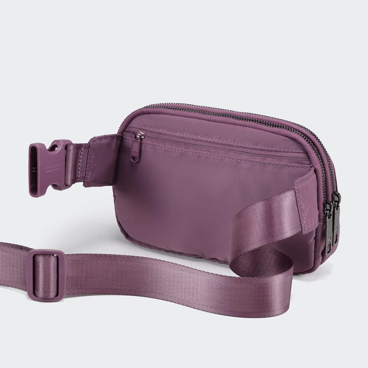 Pander Everywhere Belt Bag for Women, 5 Zipper Pockets Nylon Crossbody Fanny Pack Purse (Purple Lavender)