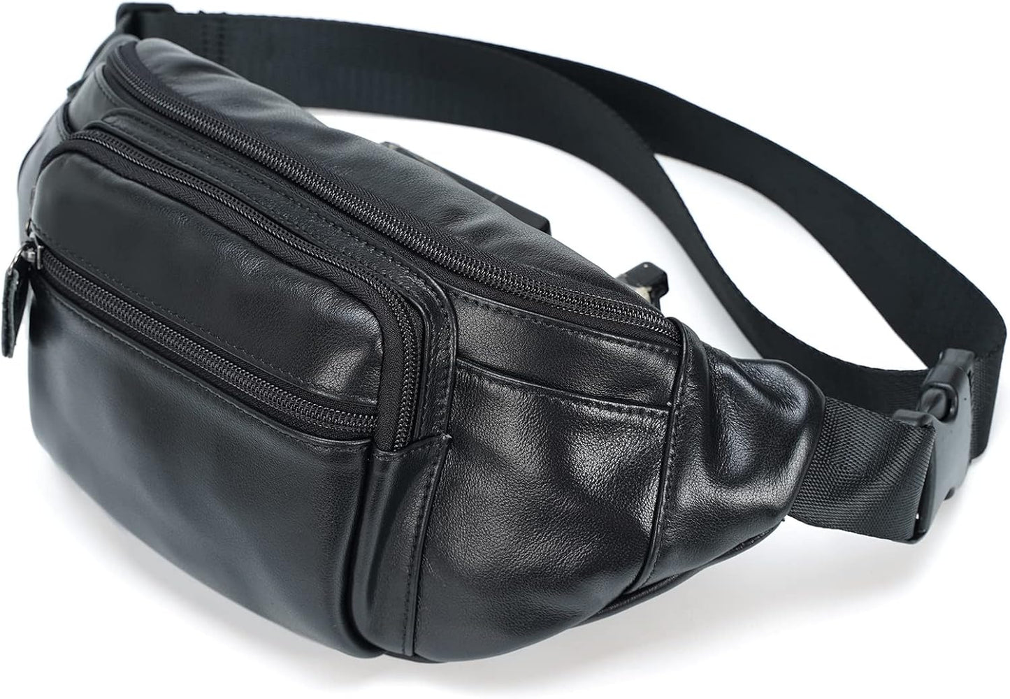 Polare Genuine Leather Fanny Pack/Waist Bag/Organizer (Classic Style)