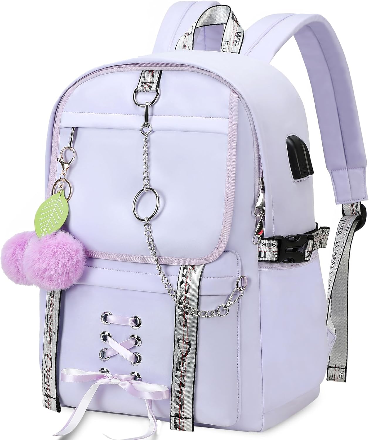 Teen Girl School Backpack for Girls Backpack Kids Gothic Bookbag School Backpacks for Girls Teens (Purple)