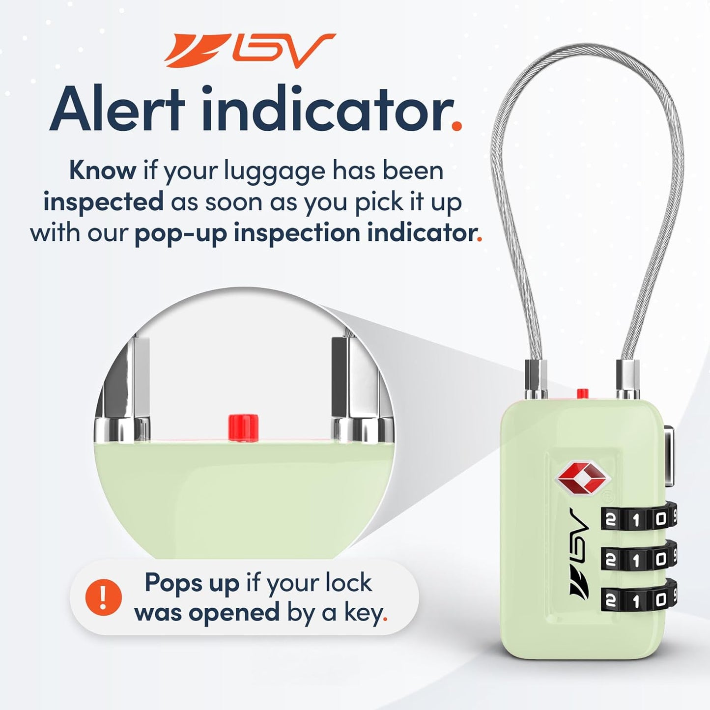 TSA Accepted Luggage Travel Lock, Set-Your-Own Combination Lock for School Gym Locker, Luggage Suitcase Baggage Locks, Filing Cabinets, Toolbox, Case (Mint Green, 4 Pack)