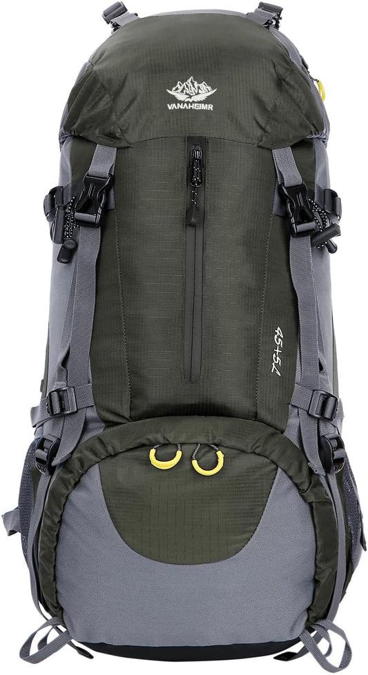 WoneNice 50L(45+5) Waterproof Hiking Backpack - Outdoor Sport Daypack with Rain Cover
