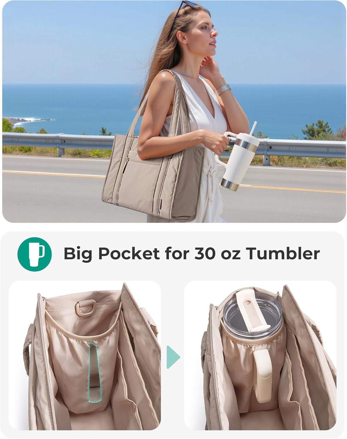 BAGSMART Small Tote Bag for Women, Crossbody Bag with Zipper, Crush Bow Purses for Travel Work College
