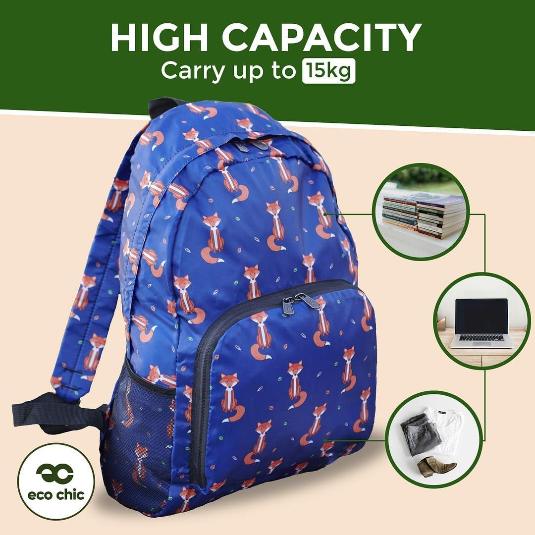 ECO CHIC Hiking Lightweight Packable Backpack - Foldable Daypack for Travel & Hiking & Outdoor