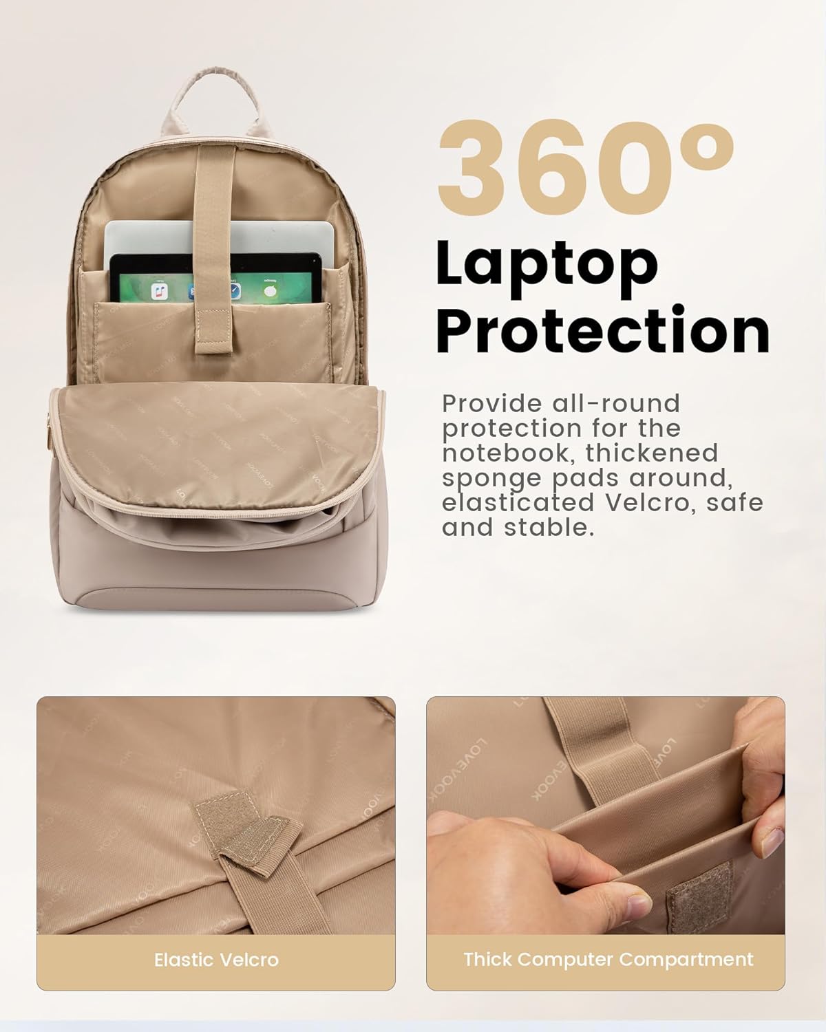 LOVEVOOK Laptop Backpack for Women, 17.3 Inch Business Backpack Purse, Large Capacity Casual Daypack, Work Computer Backpack, Travel Backpack for Teacher, nurse, Gift