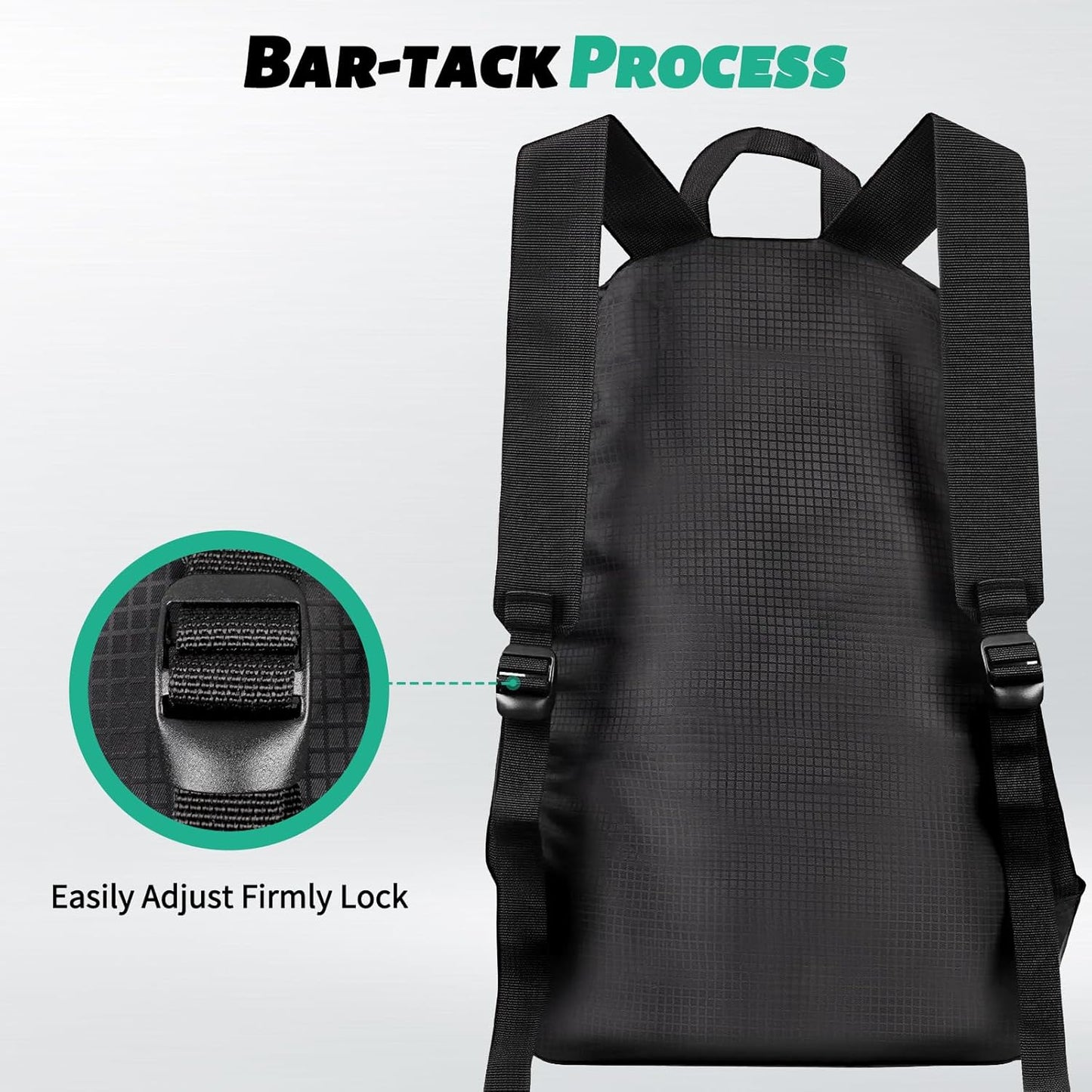 Hiking backpack,Foldable Packable Backpack - Lightweight Waterproof Hiking & Cycling Daypack, Large-capacity Black