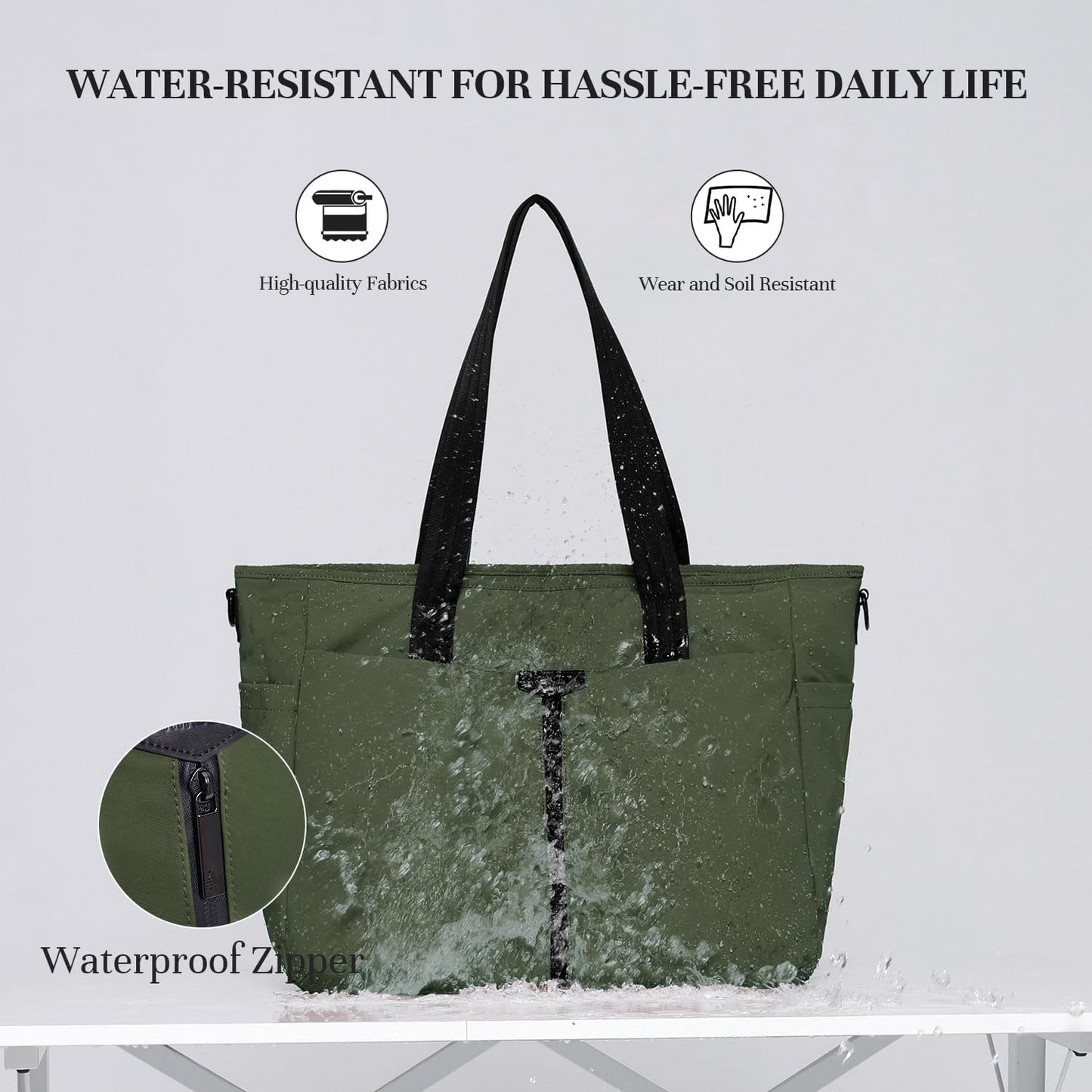 Timeet Tote Bag for Women, Water-resistant Travel Tote Bag with Laptop Compartment, Large Shoulder Bag for Work Nurse Teacher