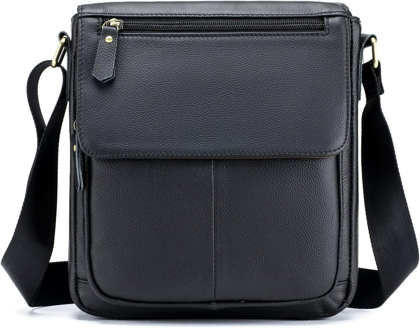 Genuine Leather Messenger Crossbody Shoulder Bag for Men, Man Purse Satchel Travel Handbag Work Business