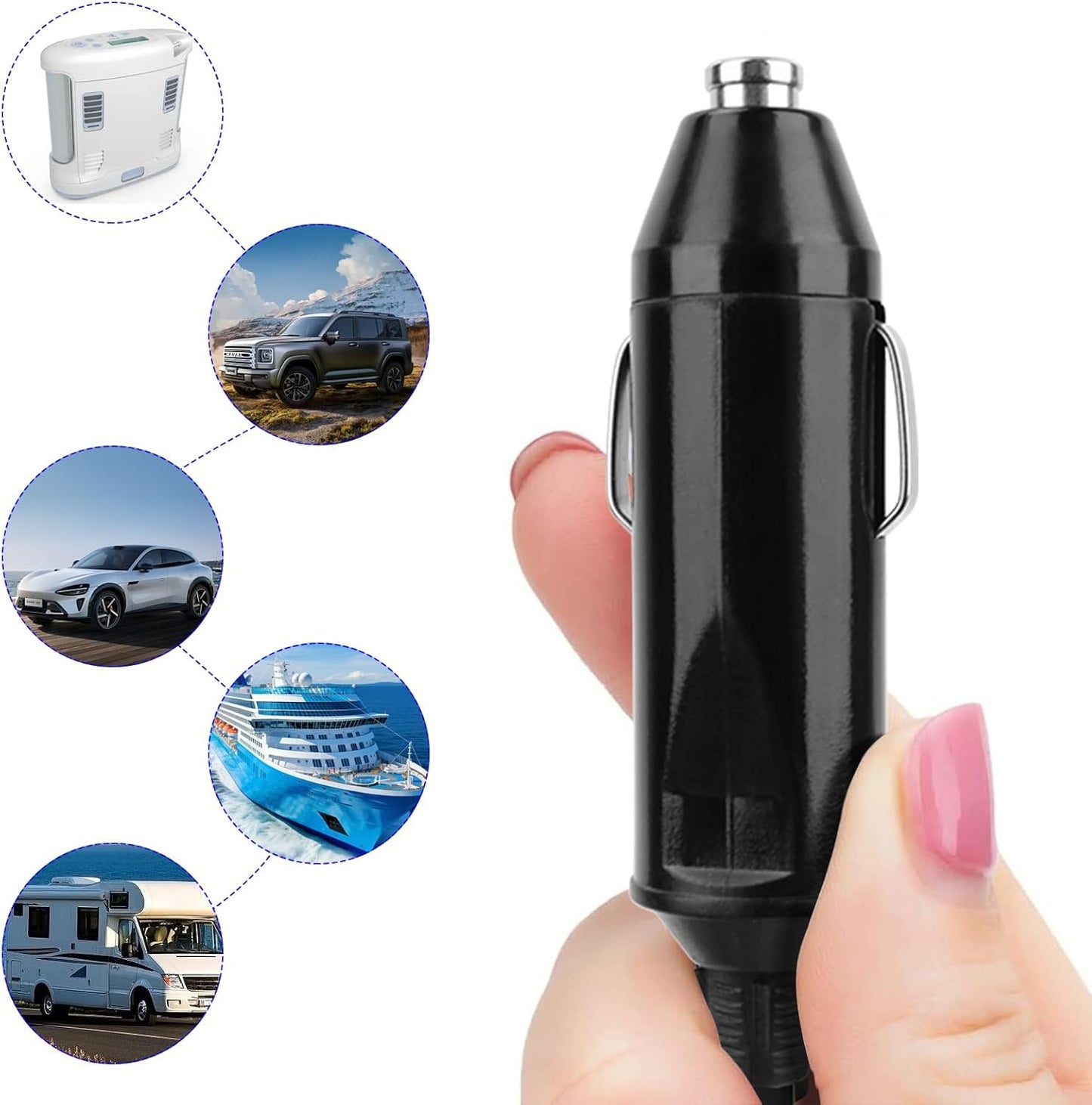 Car Charger Adapter Compatible with Inogen One g2 g3 g4 g5 Battery, Replacement for Portable Oxygen Concentrator BA-306 BA-301 BA-302 BA-303 Power Cord