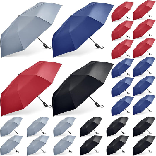 Amylove Windproof Travel Compact Umbrellas Bulk Wind Resistant Folding Auto Open and Close Rain Automatic Travel Collapsible Portable Umbrellas for Men and Women 4 Colors