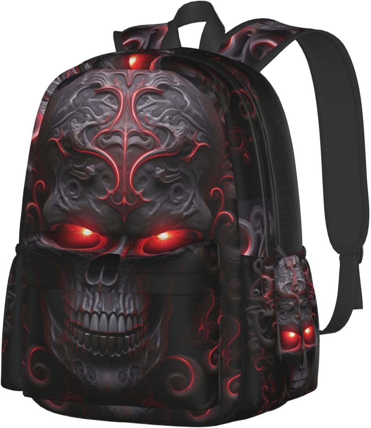 Skull Backpack School Bag Lightweight Bookbag Laptop Travel Daypack For Kids Girls Boys Teens