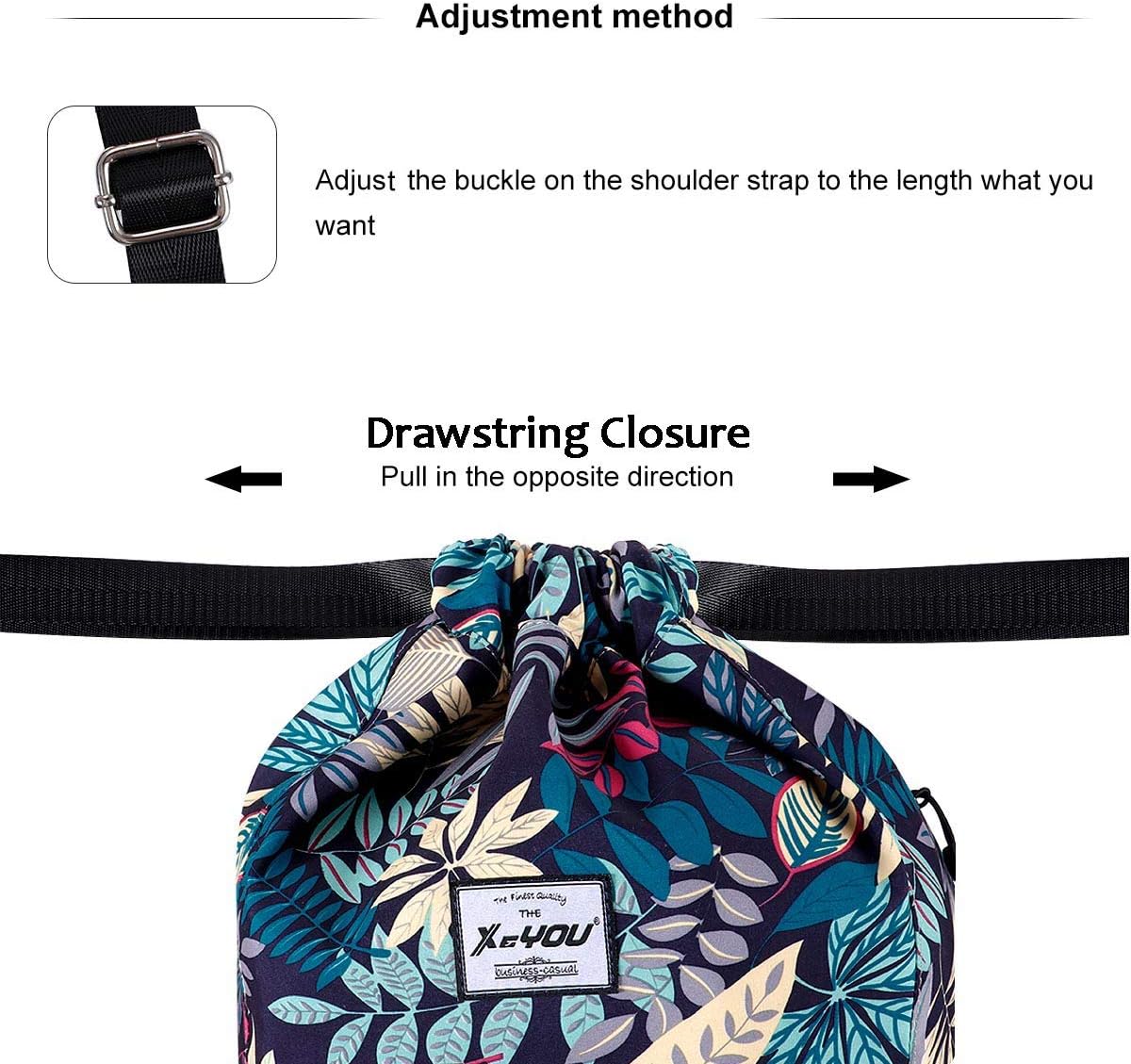 XEYOU Drawstring Sports Backpack Lightweight Gym Yoga Sackpack Shoulder Rucksack Casual Outdoor