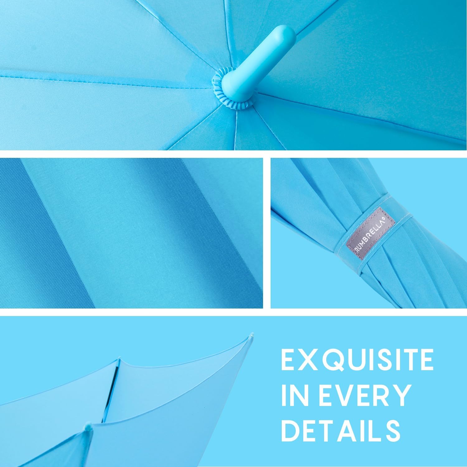RUMBRELLA UV Stick Umbrella Auto Open UPF 50+ with J Hook Handle 51IN
