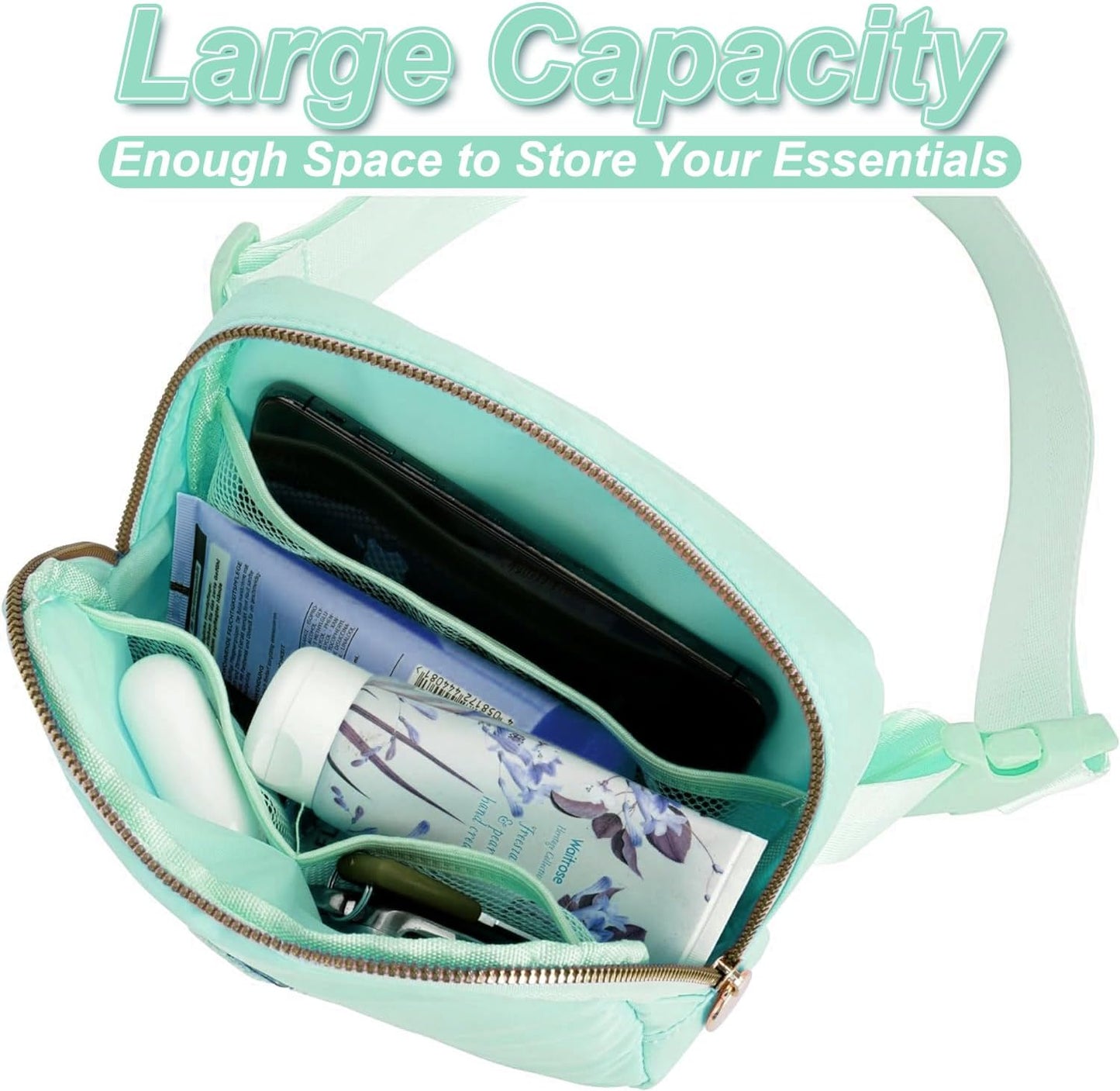 Belt Bag Fanny Pack Crossbody Bags with Initials Letter Patch Cute Stuff Birthday Gifts for